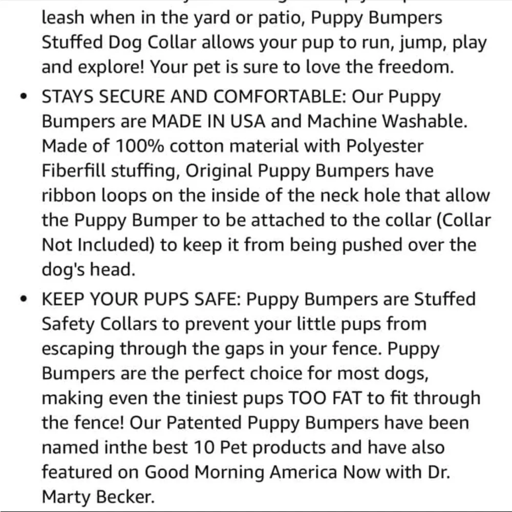 🔥5/$25 Puppy Bumpers Donuts Dog Cone Alternative 100% Cotton Polyester Fiberfill - Picture 7 of 10